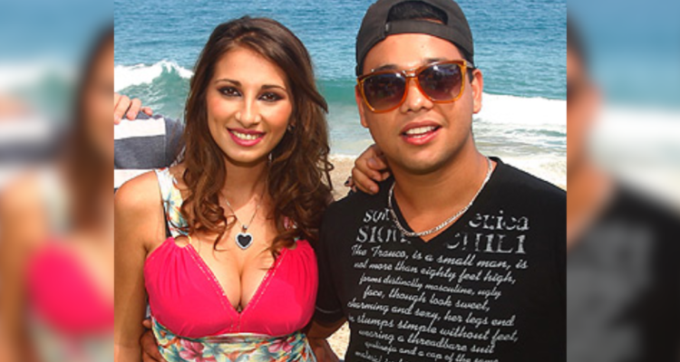 Perla Ilich junto a Sebastián Leiva “Cangri” en reality Perla Tan real como tú de Canal 13