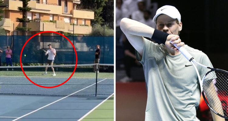 Jannik Sinner fue pillado utilizando una “misteriosa” raqueta.