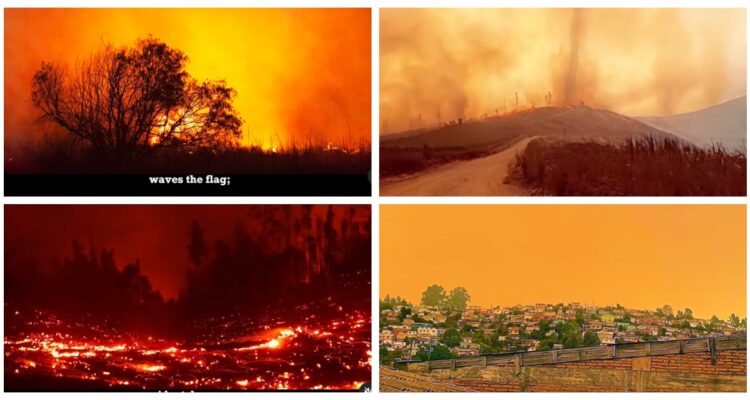 Poeta penquista evoca con un videopoema la nube de humo que cubrió Concepción en 2023