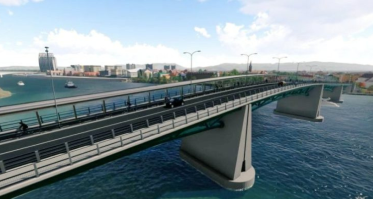 Maqueta digital del Puente Cochrane de Valdivia que sería construido por