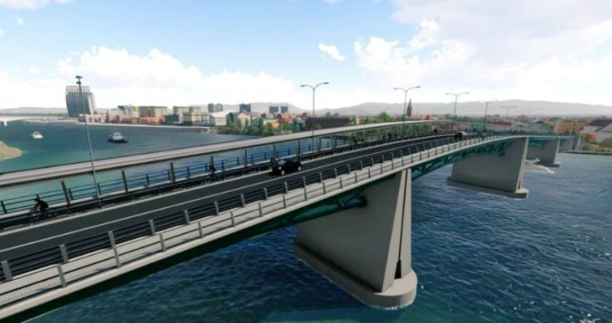 Maqueta digital del Puente Cochrane de Valdivia que sería construido por