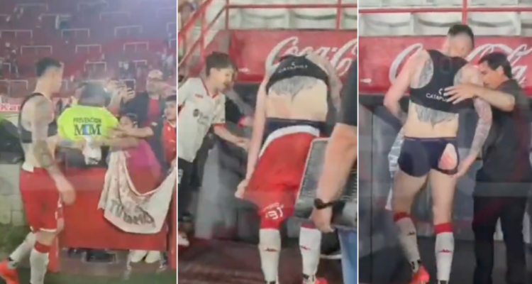 Rodrigo Echeverría regaló su indumentaria y quedó en boxer.