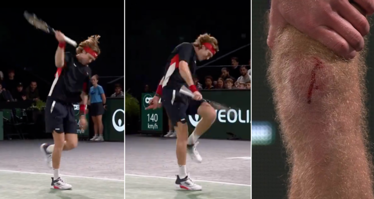 El arranque de ira de Rublev que lo hizo sacarse sangre en el Masters de París.