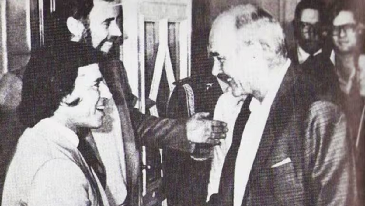 Sean Connery con el presidente Menem 