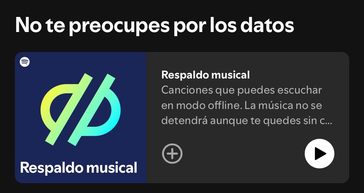 Cómo activar el Offline Backup (Respaldo sin conexión) de la app aplicación de spotify para escuchar música sin acceso a Internet, redes móviles o Wifi.