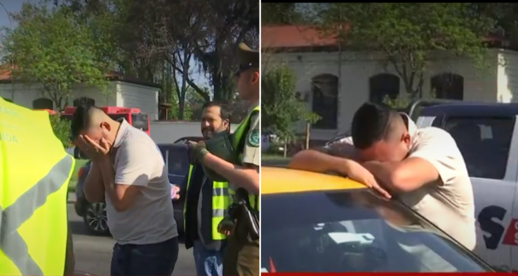 Taxista rompe en llanto durante fiscalización
