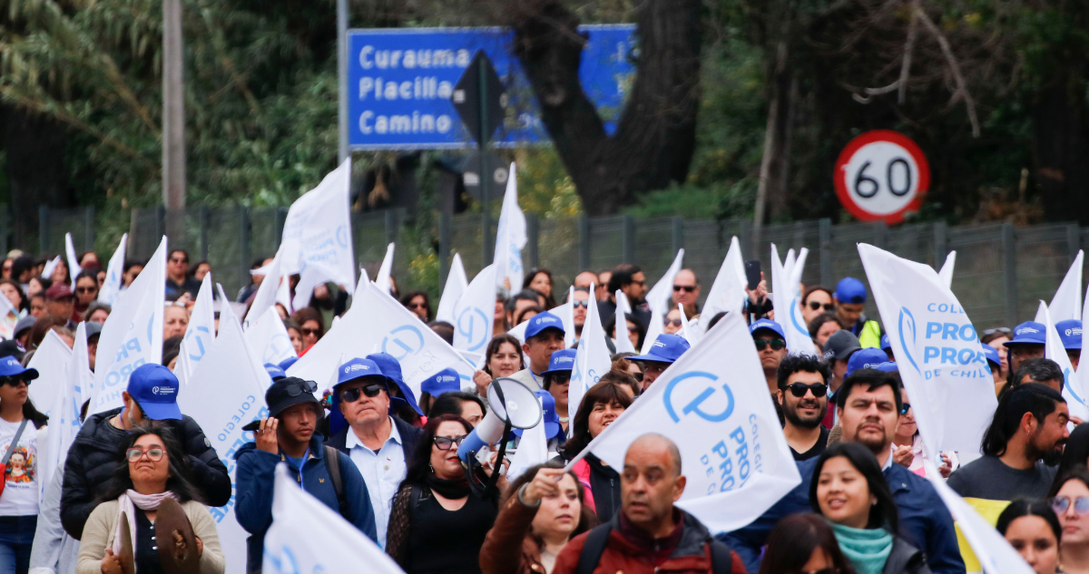 Caminata de profesores hasta Congreso Nacional 