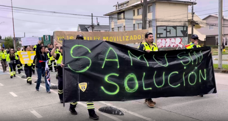 Samu Valdivia marcha