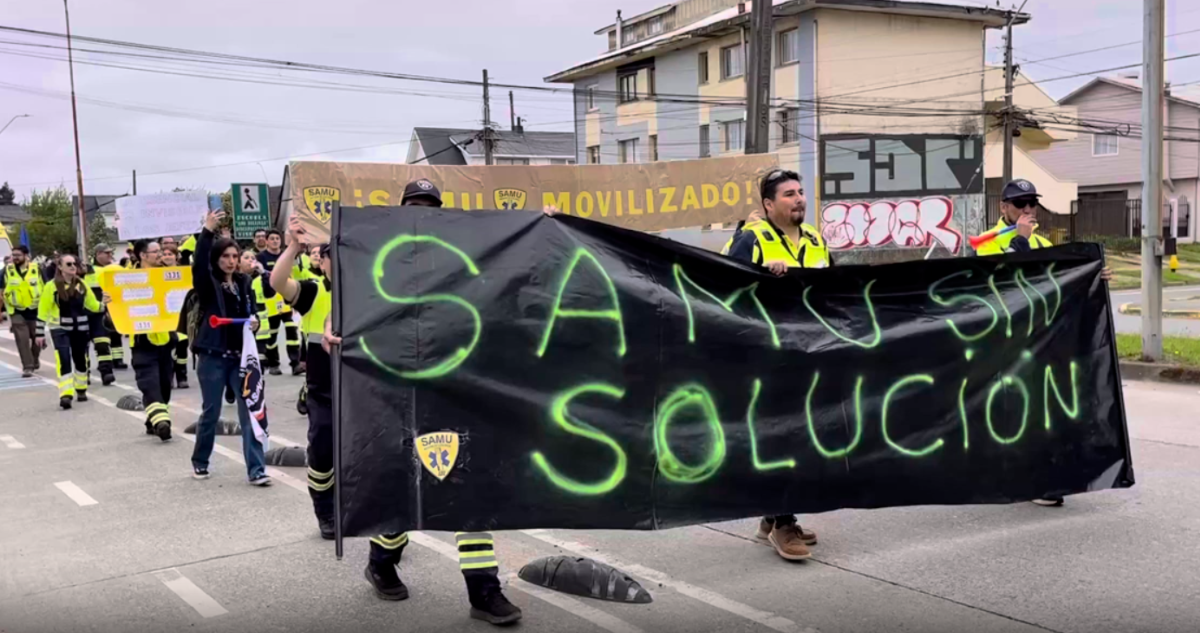 Samu Valdivia marcha