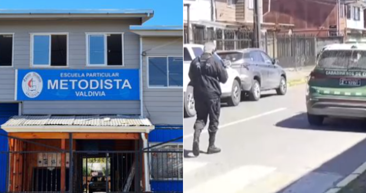 Realizan balazos en el exterior de colegio de Valdivia