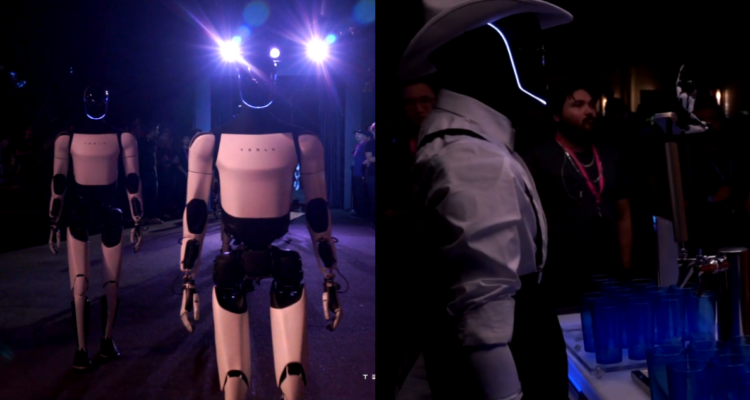 Tesla Bots en presentación de Elon Musk