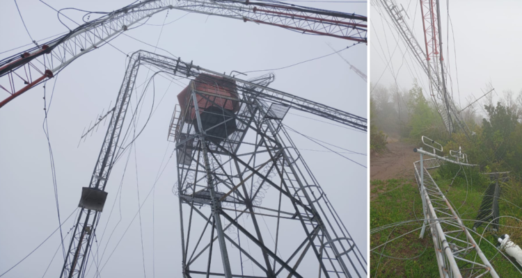 Torre de vigilancia afectada por ataque en Florida