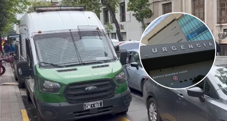 Carabineros resguarda la ex Posta Central tras llegada de heridos en balacera en Meiggs