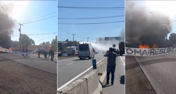 Habitantes de megatoma de San Antonio se manifiestan por desalojo: carabineros los dispersó