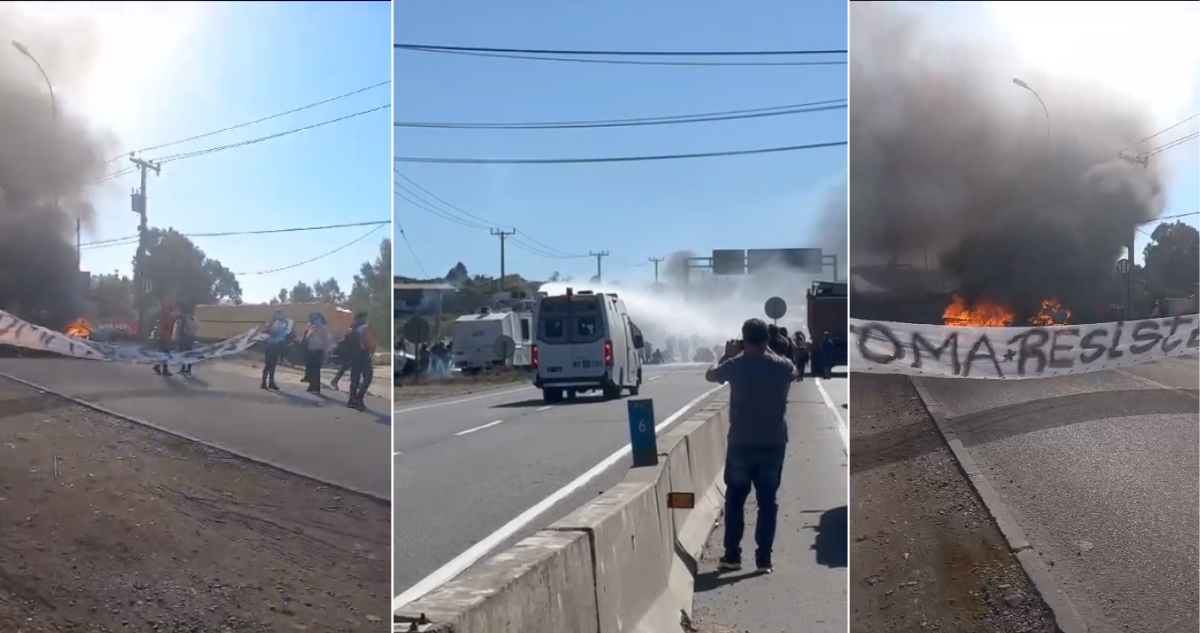 Habitantes de megatoma de San Antonio se manifiestan por desalojo: carabineros los dispersó