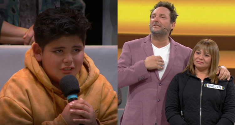 Gabriel junto a su madre Evelyn en Ahora Caigo en referencia a regalo de Daniel Fuenzalida