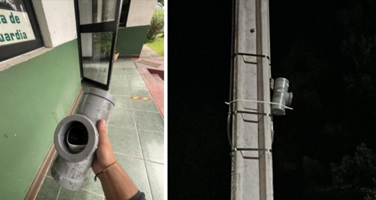 Sujetos instalaron cámaras artesanales en postes de sector de Andalué en San Pedro