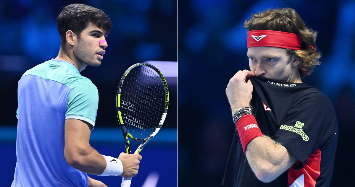 Alcaraz arrolla a Rublev en el ATP Finals.
