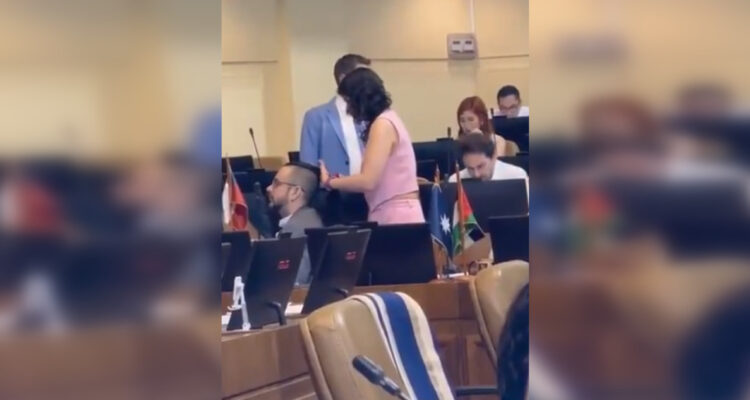 Video muestra a diputada Ñanco peinando a Andrés Giordano en plena sesión de la Cámara
