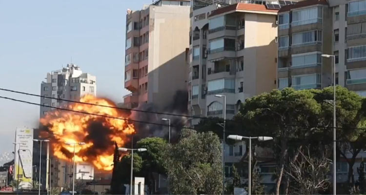 ataque en edificio en beirut