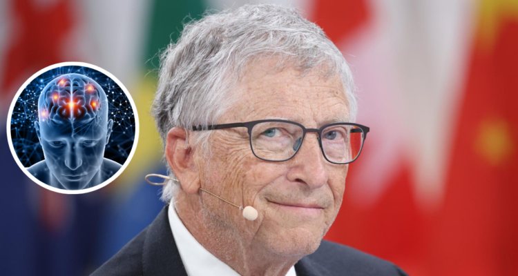 Bill Gates y miniatura de cerebro en referencia a técnica del Palacio de la memoria