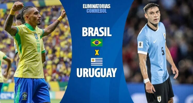 Brasil vs Uruguay: cómo ver en Chile y por TV abierta el partido de eliminatorias sudamericanas