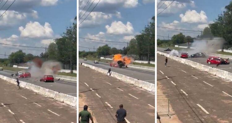 Vehículo chocó con barrera y estalló: brutal accidente interrumpió Campeonato de Pista en Paraguay