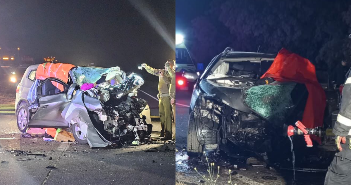 Tragedia en la Ruta del Itata: cinco muertos y tres heridos deja colisión frontal