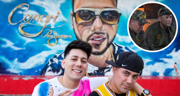 Dash, Malito Malozo y Cangri (Sebastián Leiva) en referencia a momento de Palabra de Honor