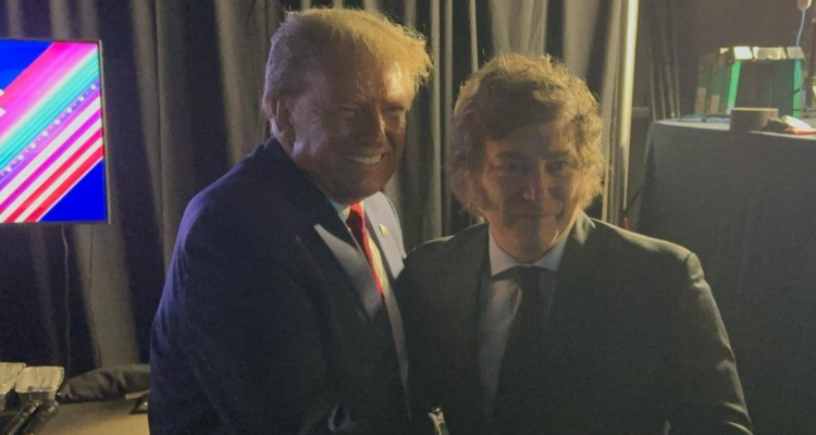 Trump y Milei en febrero de 2023