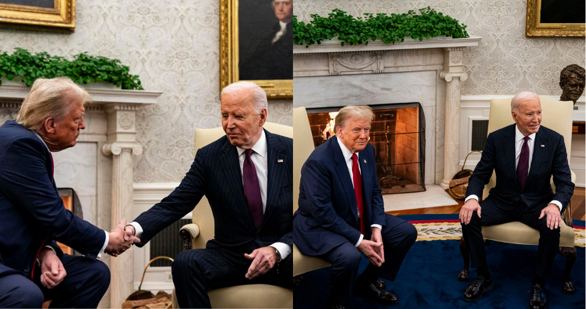 Biden recibe a Trump en el Despacho Oval de la Casa Blanca