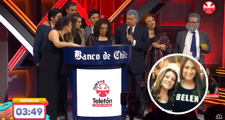 Captura de El Muro en la Teletón 2024 y miniatura de María José Quiroz