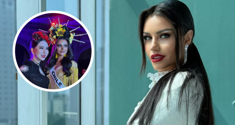Emilia Dides, representante de Chile en Miss Universo 2024, junto a dueña del certamen Anne Jakrajutatip
