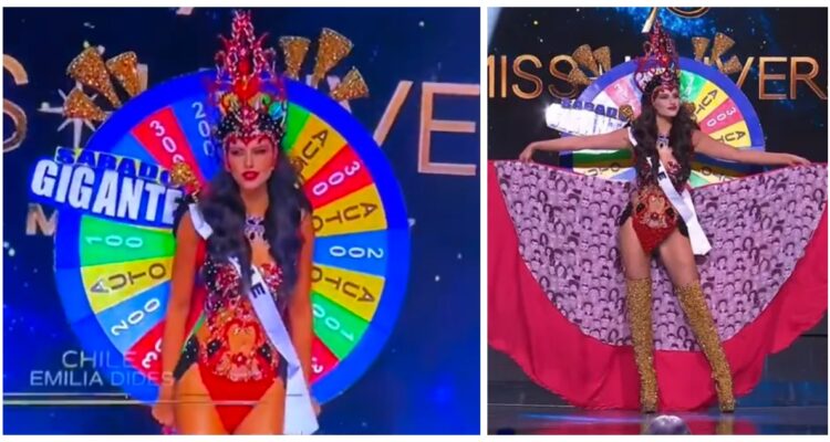Emilia Dides desfiló en “Miss Universos” con traje inspirado en… “Sábado Gigante”