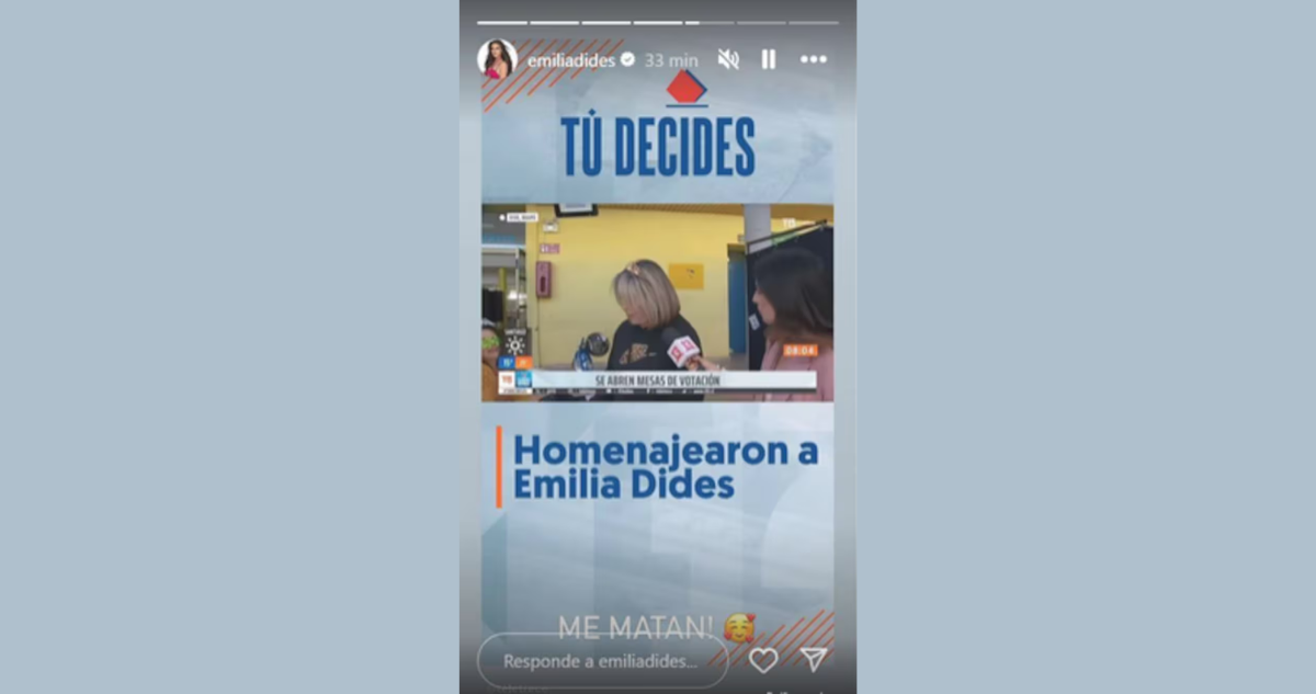 Reacción de Emilia Dides