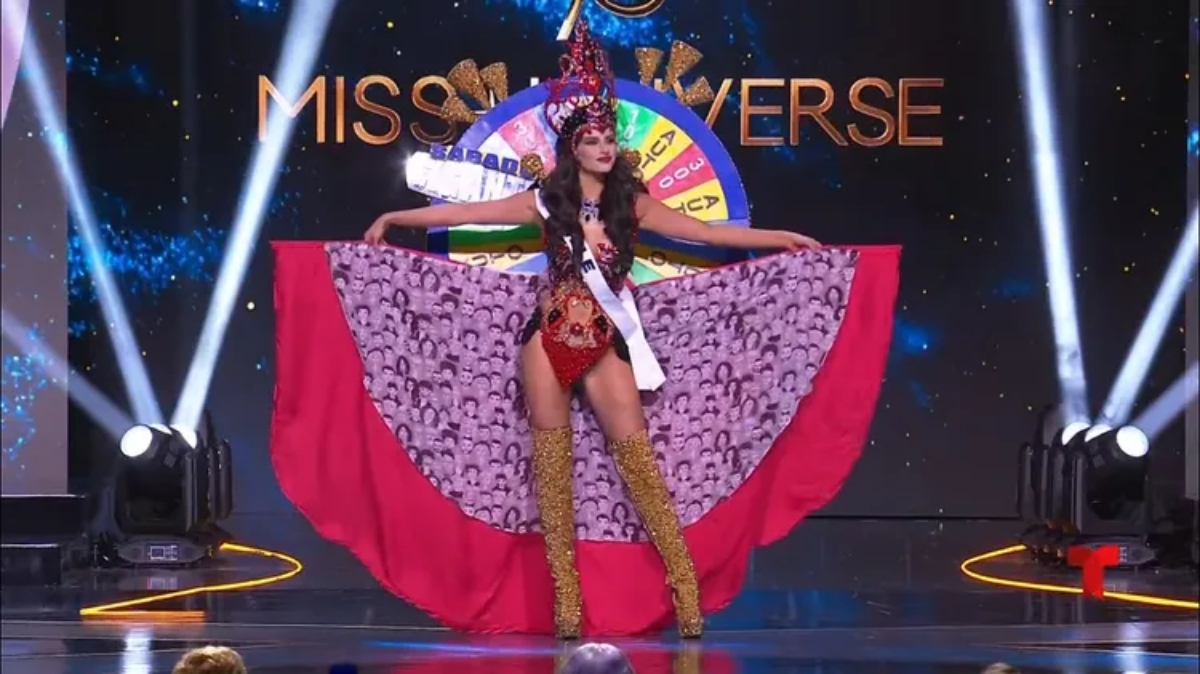 Emilia Dides desfiló con traje inspirado en "Sábado Gigante" en Miss Universo