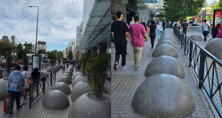 Revelan el motivo de por qué la vereda del Costanera Center se llenó de esferas gigantes