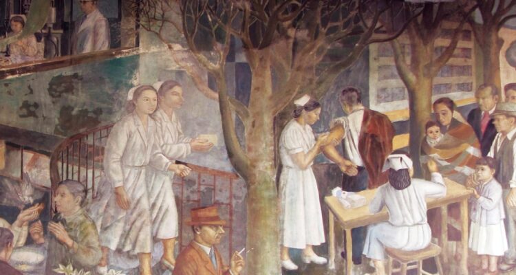 La Farmacia Maluje y el mural de Julio Escámez, Almacén Editorial