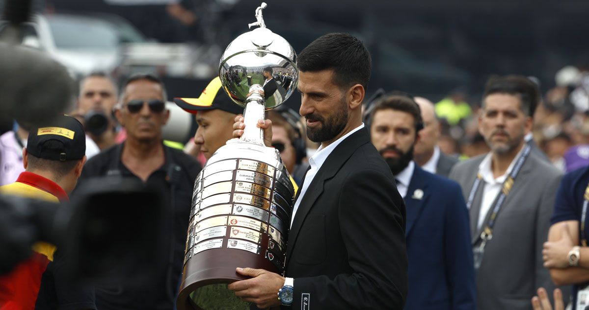 Novak Djokovic en la final de Copa Libertadores.