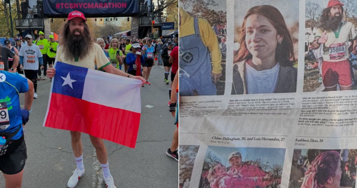 El chileno Antonio Marshall, el Forrest Gump chileno, brilló en la Maratón de New York