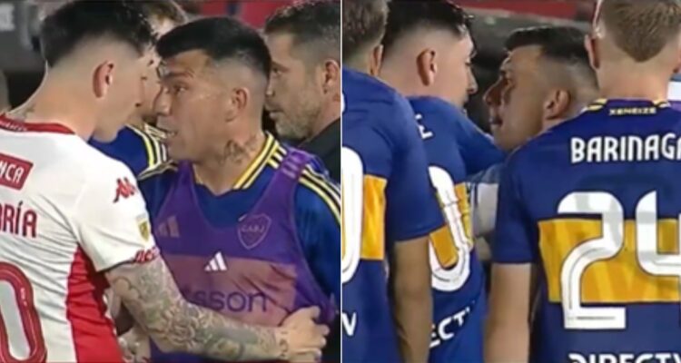 Gary Medel tuvo día de furia en Huracán-Boca: casi pelea con Echeverría y cruce con hinchas rivales