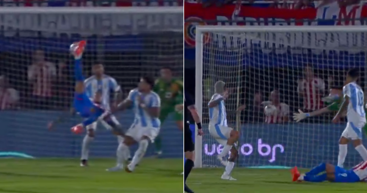 El golazo de chilena de Antonio Sanabria que dejó sin reacción a Dibu Martínez en Eliminatorias.