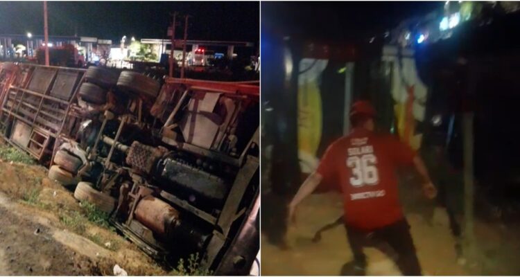 Bus con hinchas de Colo Colo se vuelca en el norte: hay dos heridos en riesgo vital