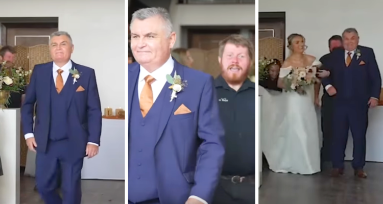 Hombre olvida pequeño detalle en ceremonia de boda: llevar del brazo a su hija hasta el altar