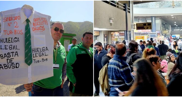 Huelga sindicato Nº 2 de Turbus: bloquean acopio de buses