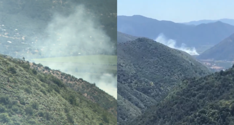 Bomberos y CONAF combaten incendio forestal en Melipilla: Senapred declara Alerta Roja por siniestro