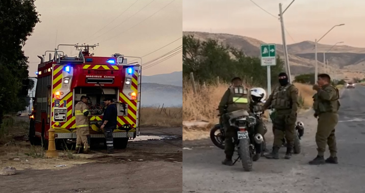 Senapred pide evacuar a personas en Tiltil por incendio forestal que amenaza a zona residencial