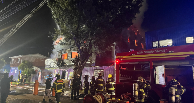 Dos adultos mayores mueren en incendio que destruyó casa en sector Rahue de Osorno