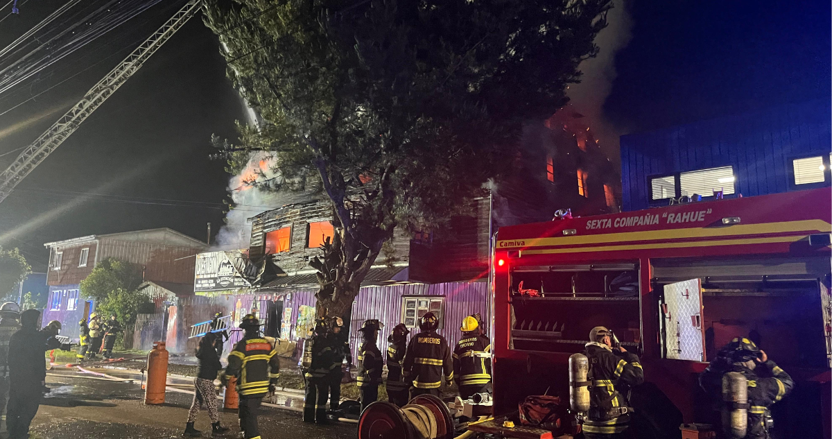 Incendio donde murieron dos adultos mayores en Osorno