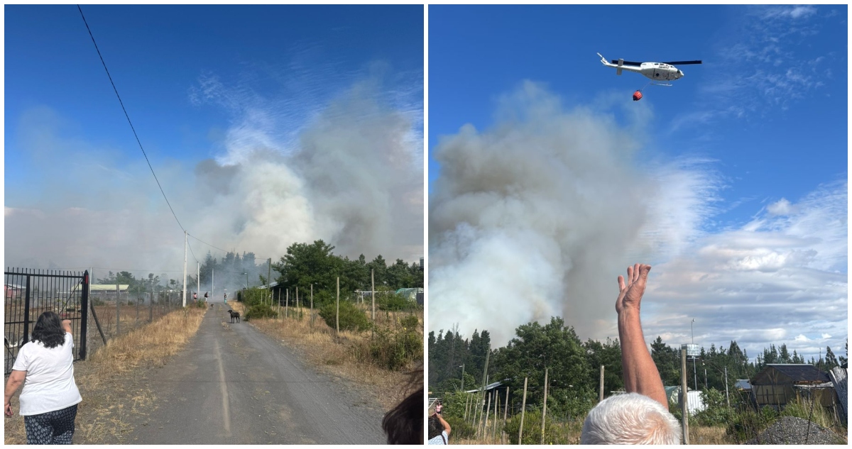 Incendio forestal en Yungay